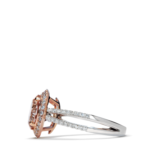 Rumi Rose Gold and White Gold Diamond Engagement Ring